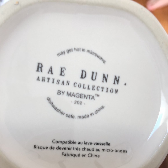 🆕Rae Dunn By Magenta " RISE & SHINE "WHITE w/YELLOW inside coffee/tea cup - Picture 6 of 7